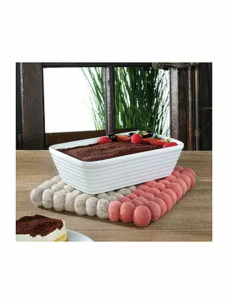 CILIO | Untersetzer LANA DUE Wolle Beige-Coral | 